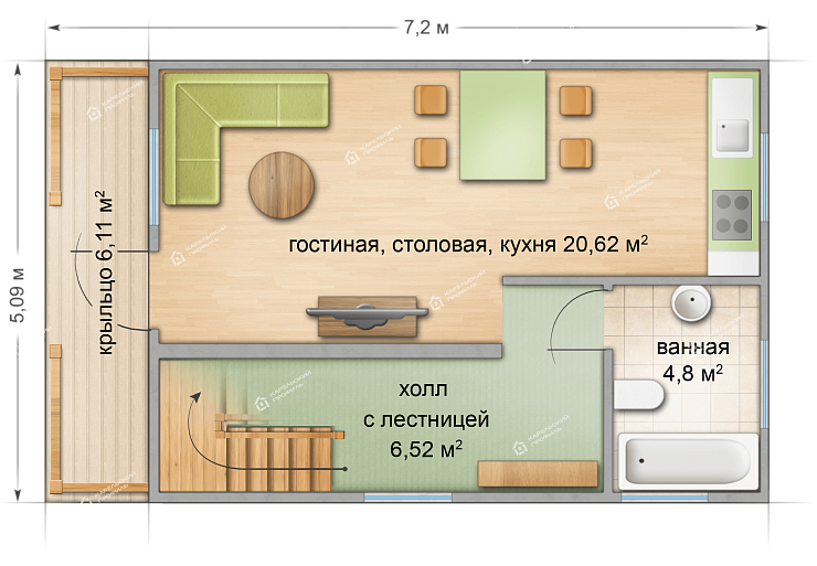 Комплект каркаса Валдай, 66 кв.м