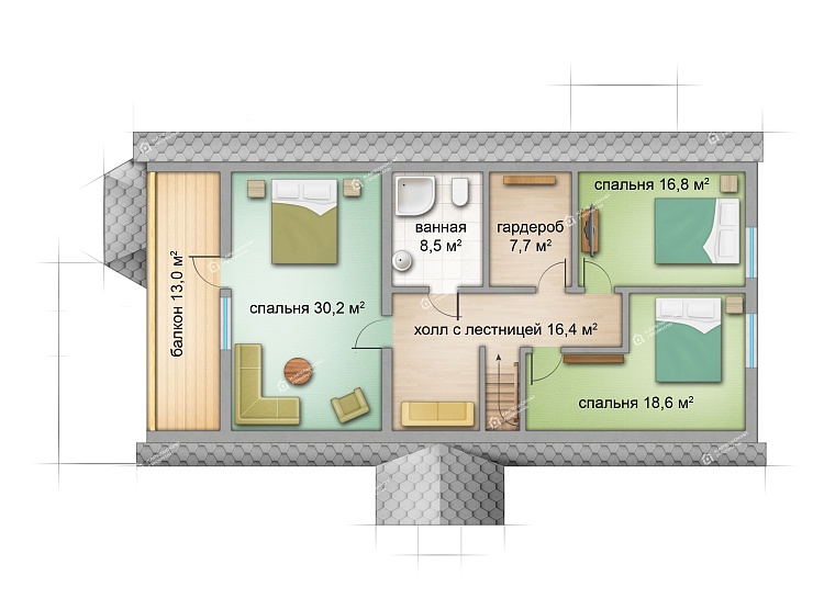 Комплект каркаса Косалма, 234 кв.м