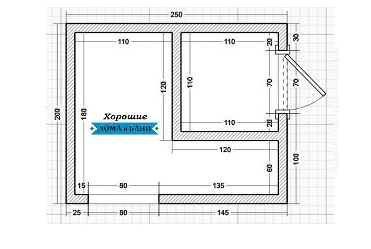 Дровенник 2х2,5м